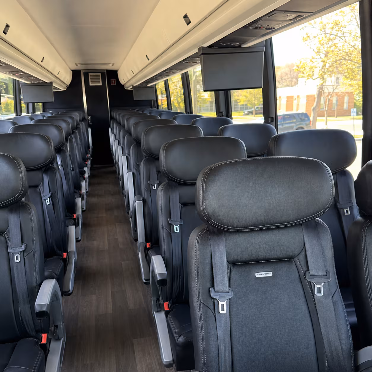 st petersburg charter bus rental interior